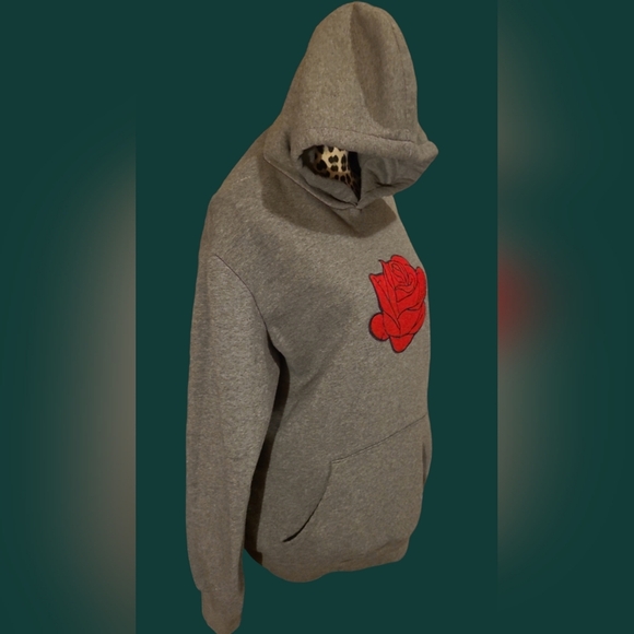 ORIGINAL DELUXE SUPPLY MEN'S GREY LONG SLEEVE PULLOVER HOODIE SZ. L - Picture 3 of 5